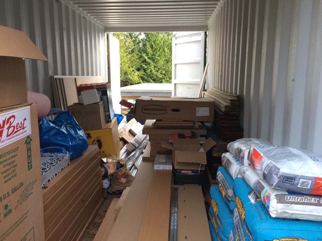 shipping container full
